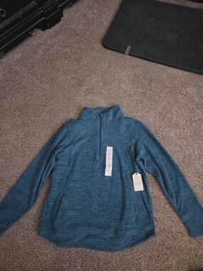 St. John's Bay Teal Quarter Zip Women's Jacket